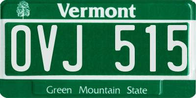 VT license plate OVJ515