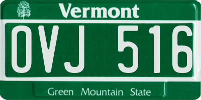 VT license plate OVJ516