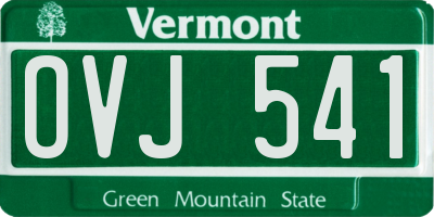 VT license plate OVJ541