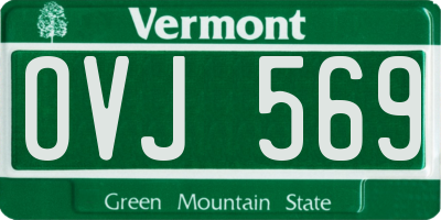 VT license plate OVJ569
