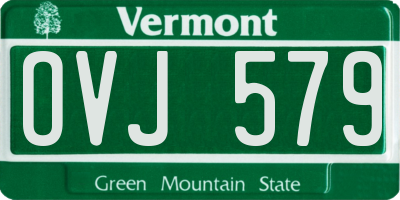 VT license plate OVJ579