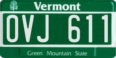 VT license plate OVJ611