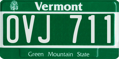 VT license plate OVJ711
