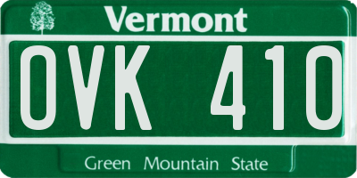 VT license plate OVK410