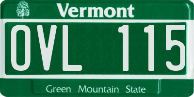 VT license plate OVL115