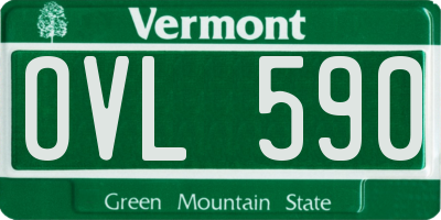 VT license plate OVL590
