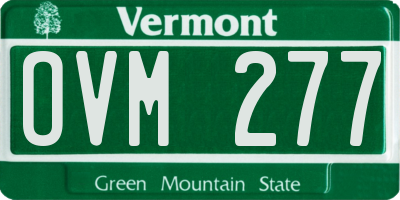 VT license plate OVM277