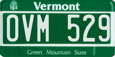 VT license plate OVM529