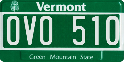 VT license plate OVO510