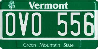VT license plate OVO556