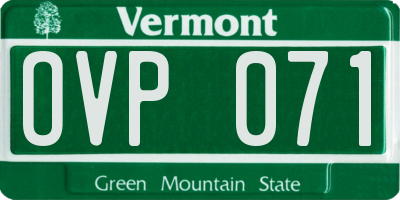 VT license plate OVP071