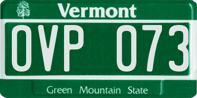 VT license plate OVP073