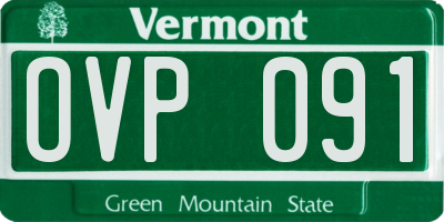 VT license plate OVP091