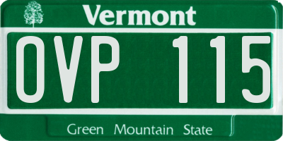 VT license plate OVP115