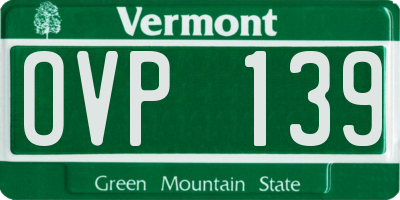 VT license plate OVP139