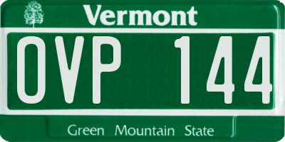 VT license plate OVP144