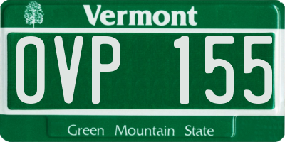 VT license plate OVP155