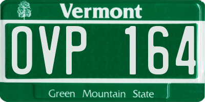 VT license plate OVP164