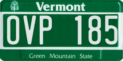 VT license plate OVP185