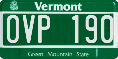 VT license plate OVP190