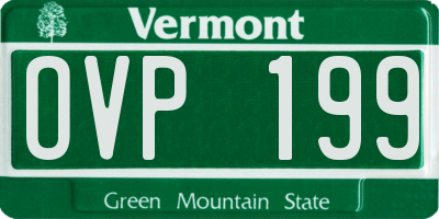 VT license plate OVP199