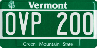 VT license plate OVP200
