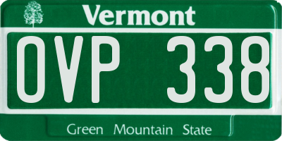 VT license plate OVP338
