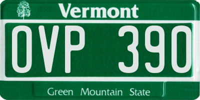 VT license plate OVP390