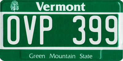 VT license plate OVP399