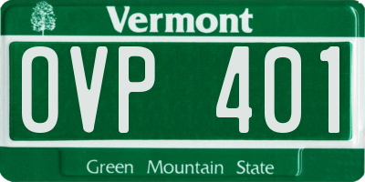 VT license plate OVP401
