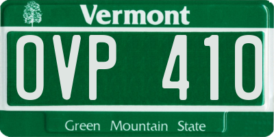 VT license plate OVP410