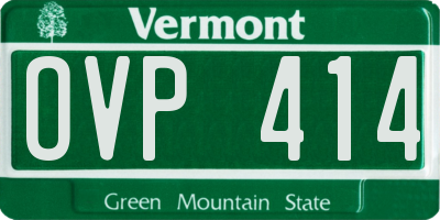 VT license plate OVP414