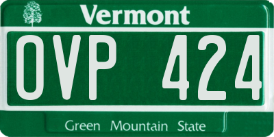 VT license plate OVP424