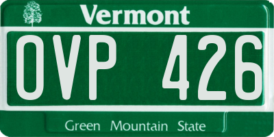 VT license plate OVP426