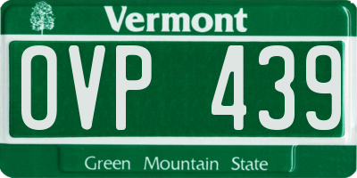 VT license plate OVP439