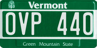 VT license plate OVP440