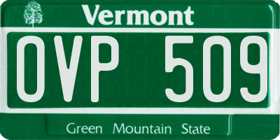 VT license plate OVP509