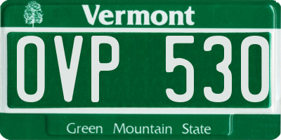 VT license plate OVP530