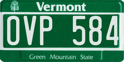 VT license plate OVP584