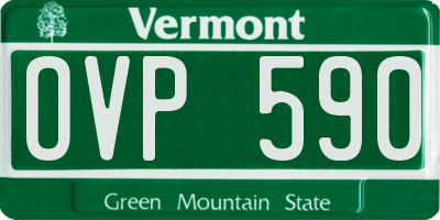 VT license plate OVP590