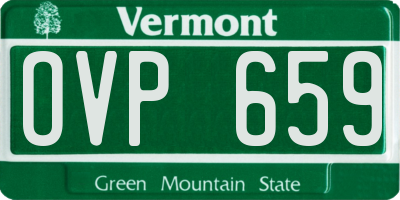 VT license plate OVP659