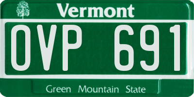 VT license plate OVP691