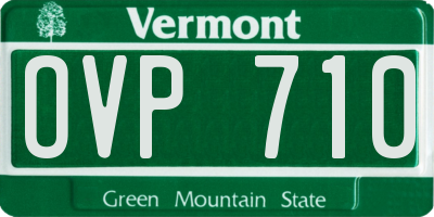 VT license plate OVP710