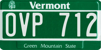 VT license plate OVP712