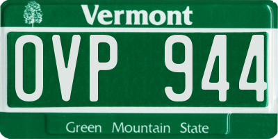 VT license plate OVP944
