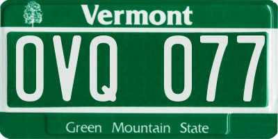VT license plate OVQ077