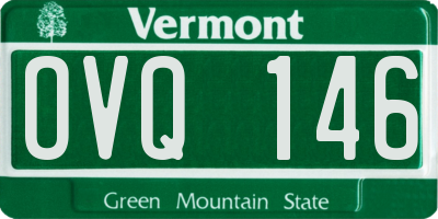 VT license plate OVQ146