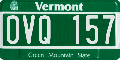 VT license plate OVQ157