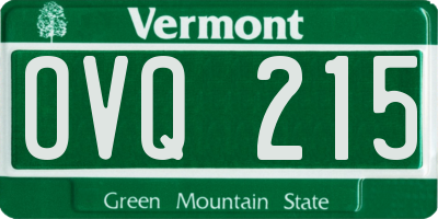 VT license plate OVQ215