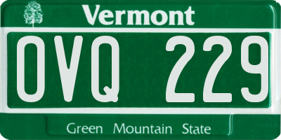 VT license plate OVQ229